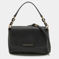 Michael Kors Black Safiano Leather Sofia Top Handle Bag