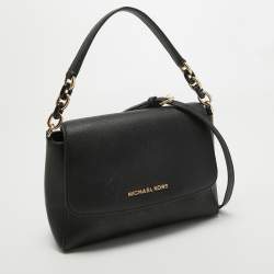 Michael Kors Black Safiano Leather Sofia Top Handle Bag