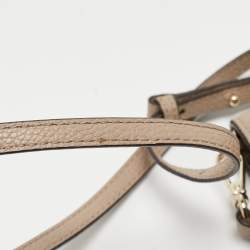 مملوكة مسبقًا Michael Kors Grey Leather Logo Flap Wallet on Strap