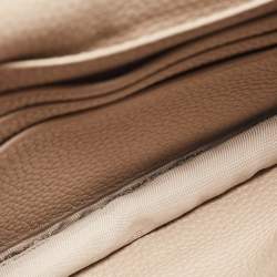 مملوكة مسبقًا Michael Kors Grey Leather Logo Flap Wallet on Strap