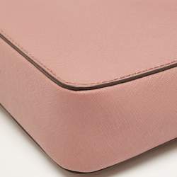 Pre Owned Michael Kors Old Rose Leather Large East West Jet Set Crossbody Bag