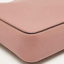 Pre Owned Michael Kors Old Rose Leather Large East West Jet Set Crossbody Bag