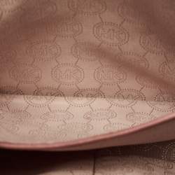 Pre Owned Michael Kors Old Rose Leather Large East West Jet Set Crossbody Bag