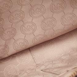 Pre Owned Michael Kors Old Rose Leather Large East West Jet Set Crossbody Bag