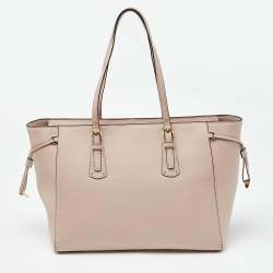 مملوكة مسبقًا Michael Kors Pink Leather Voyager Shopper Tote
