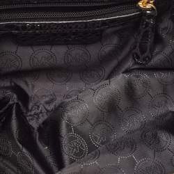 Michael Kors Black Python Effect Leather Berkley Clutch