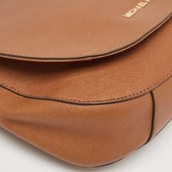Pre Owned Michael Kors Brown Saffiano Leather Hamilton Messenger Bag