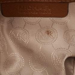 Pre Owned Michael Kors Brown Saffiano Leather Hamilton Messenger Bag