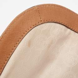 Pre Owned Michael Kors Brown Saffiano Leather Hamilton Messenger Bag