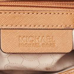 Pre Owned Michael Kors Brown Saffiano Leather Hamilton Messenger Bag