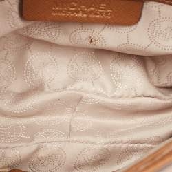 Pre Owned Michael Kors Brown Saffiano Leather Hamilton Messenger Bag