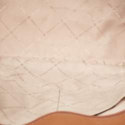 Pre Owned Michael Kors Brown Saffiano Leather Jet Set Travel Tote  