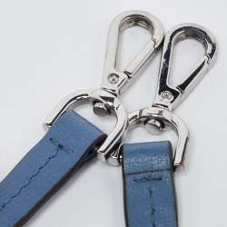 Pre Owned Michael Kors Blue Leather Sylvia Studded Shoulder Bag