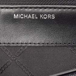 Michael Kors Black Leather Jet Set Zip Around Continental Wallet