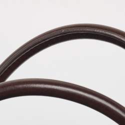 Pre Owned Michael Kors Dark Brown Leather and Nubuck Collection Gia Satchel