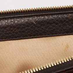 Pre Owned Michael Kors Dark Brown Leather and Nubuck Collection Gia Satchel