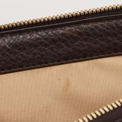 Pre Owned Michael Kors Dark Brown Leather and Nubuck Collection Gia Satchel