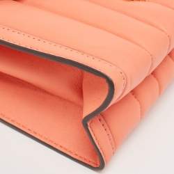 Pre Owned Michael Kors Peach Quilted Leather Large Whitney Shoulder Bag