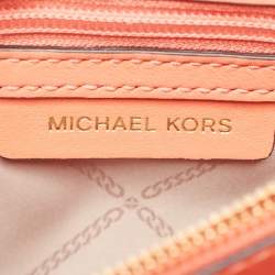 Pre Owned Michael Kors Peach Quilted Leather Large Whitney Shoulder Bag