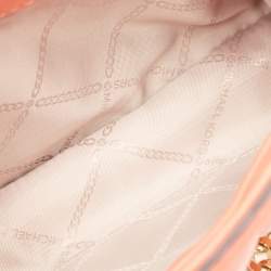 Pre Owned Michael Kors Peach Quilted Leather Large Whitney Shoulder Bag