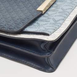 Pre Owned حقيبة كتف مايكل كورس جاد جلد وكانفاس مقوى مونوغرامي بيج/ بني