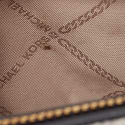 Pre Owned حقيبة كتف مايكل كورس جاد جلد وكانفاس مقوى مونوغرامي بيج/ بني