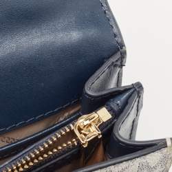 Pre Owned حقيبة كتف مايكل كورس جاد جلد وكانفاس مقوى مونوغرامي بيج/ بني