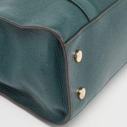 Michael Kors Dark Green Leather Nouveau Hamilton Tote