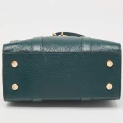 Michael Kors Dark Green Leather Nouveau Hamilton Tote