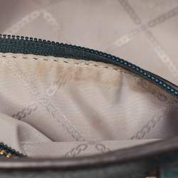 Michael Kors Dark Green Leather Nouveau Hamilton Tote