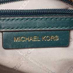Michael Kors Dark Green Leather Nouveau Hamilton Tote
