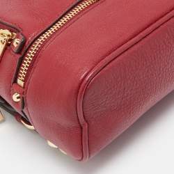 Michael Kors Burgundy Leather Mini Rhea Backpack