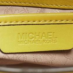 Michael Kors Lime Green Leather Hamilton Tote