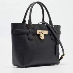 Michael Kors Black Leather Hamilton Traveler Tote