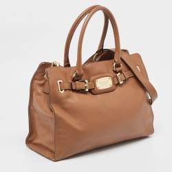 Michael Kors Brown Leather Hamilton Tote