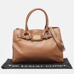 Michael Kors Brown Leather Hamilton Tote