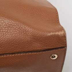 Michael Kors Brown Leather Hamilton Tote