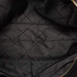 Pre Owned حقيبة كتف مايكل كورس سلسلة ترافيل جيت سيت جلد سوداء