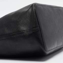 Pre Owned Michael Kors Black Saffiano Leather Medium Jet Set Travel Tote