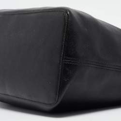 Pre Owned Michael Kors Black Saffiano Leather Medium Jet Set Travel Tote