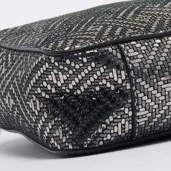 مملوكة مسبقًا Michael Kors Metallic Grey Textured Leather Ginny Camera Crossbody Bag