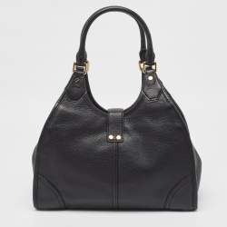 Pre Owned Michael Kors Black Leather Hudson Shoulder Bag