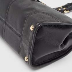 Pre Owned Michael Kors Black Leather Hudson Shoulder Bag