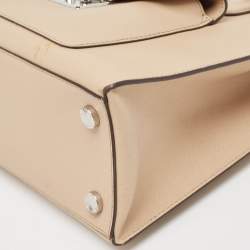 Pre Owned Michael Kors Beige Leather Bridgette Tote