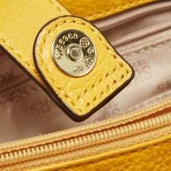 Pre Owned Michael Kors Mustard Leather East/West Hamilton Tote
