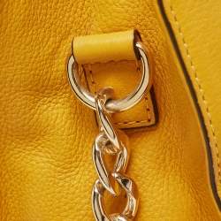 Pre Owned Michael Kors Mustard Leather East/West Hamilton Tote