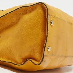 Pre Owned Michael Kors Mustard Leather East/West Hamilton Tote