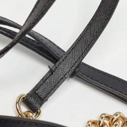 Pre Owned Michael Kors Black Leather Mini Envelope Crossbody Bag