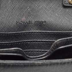 Pre Owned Michael Kors Black Leather Mini Envelope Crossbody Bag