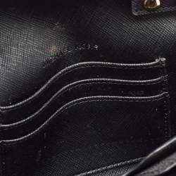 Pre Owned Michael Kors Black Leather Mini Envelope Crossbody Bag